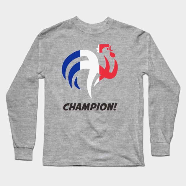 France Champion Long Sleeve T-Shirt by VEKTORKITA